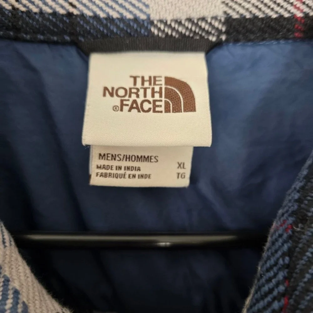 The‎ North Face Plaid Flannel Shirt Mens XL Blue Black Red Button Up Long Sleeve